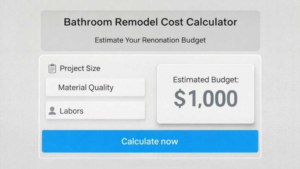 Bathroom Remodel Cost Calculator: Estimate Your Renovation Budget