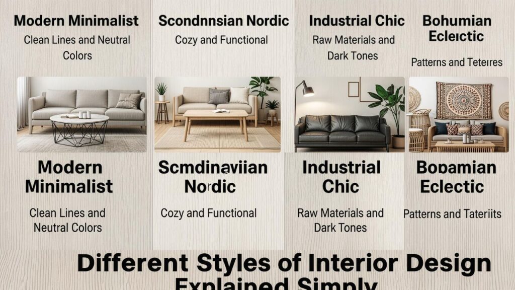 Different Styles of Interior Design Explained Simply