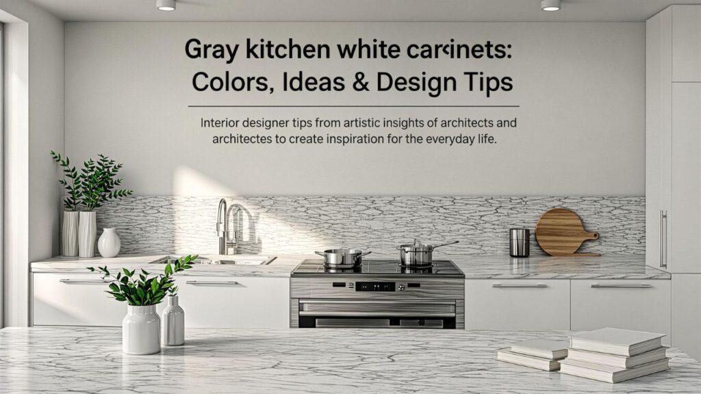 Gray kitchen white cabinets: Colors, Ideas & Design Tips