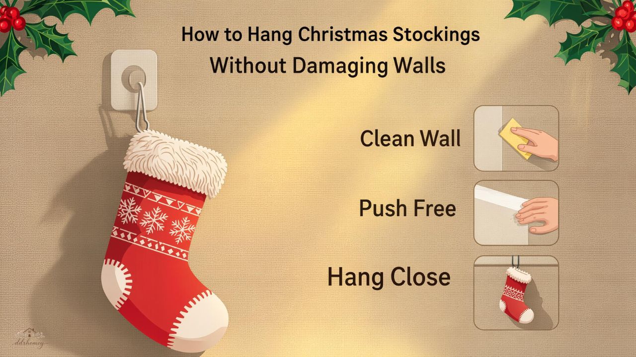 How to Hang Christmas Stockings Without Damaging Walls