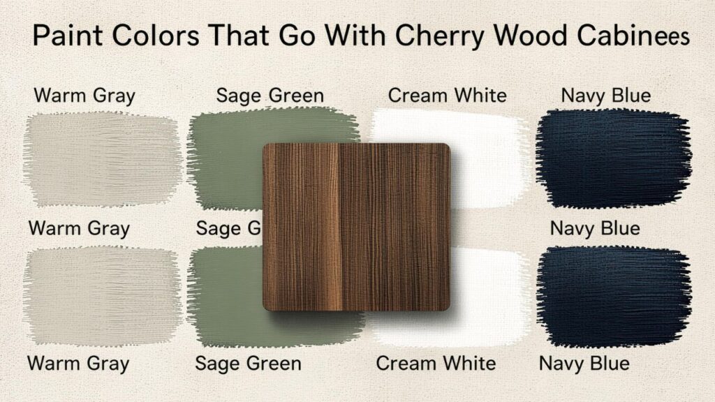 Paint Colors That Go With Cherry Wood Cabinets Best