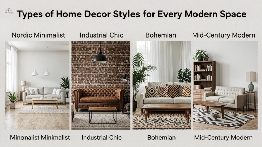 Types of Home Decor Styles for Every Modern Space