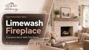 Limewash Fireplace: Transform Brick With This Finish