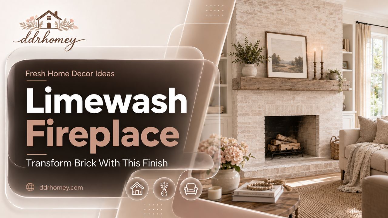 Limewash Fireplace: Transform Brick With This Finish