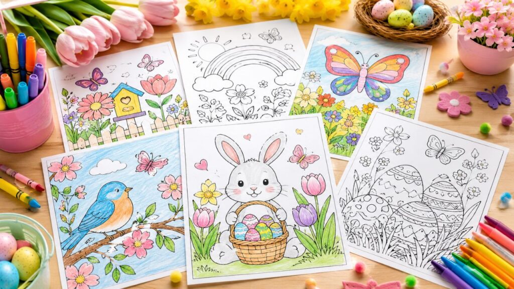 Spring Coloring Pages for Kids and Families to Enjoy